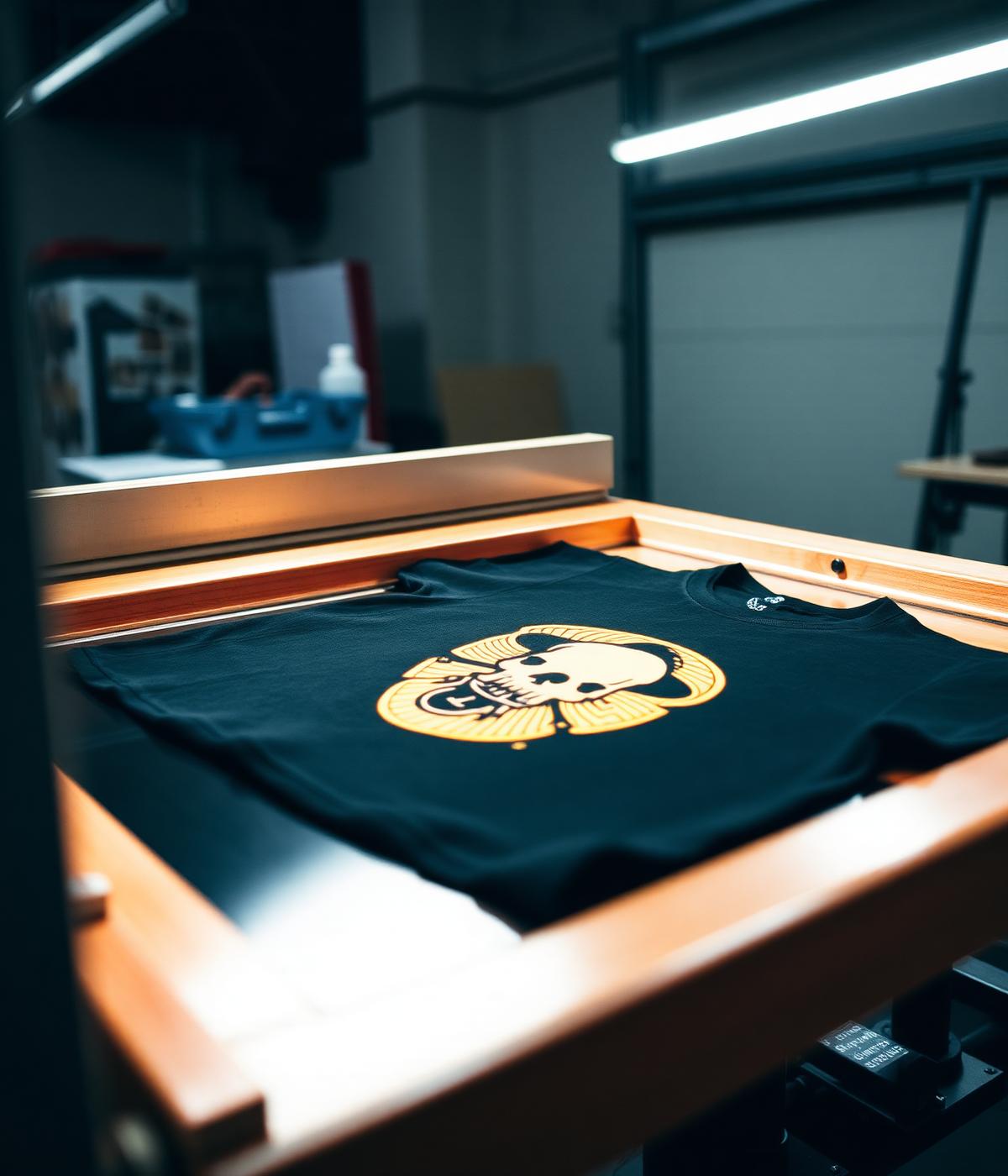 Screen printing in our workshop